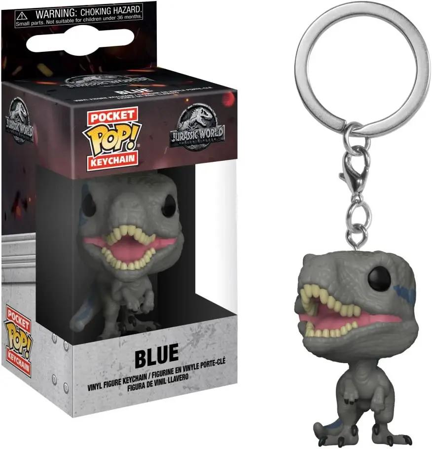 

Брелок-игрушка FUNKO POP «Парк Юрского периода»: тираннозавр, велоцираптор, синий винил, карманный брелок-подвеска. Коллекция подарков и игрушек.