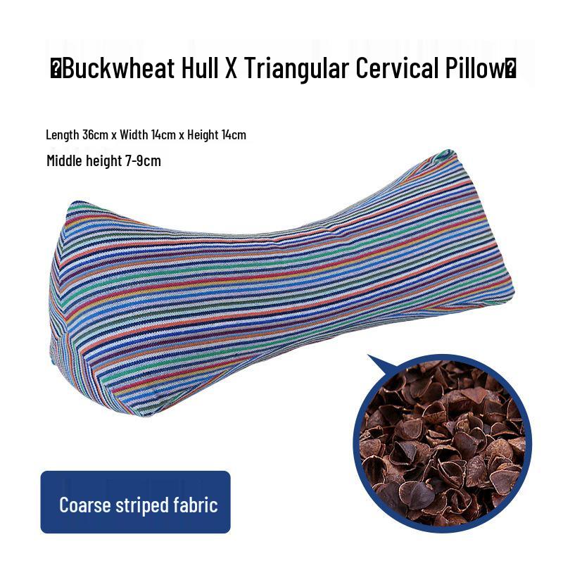 Buckwheat Husk Neck and Back Support Triangle Pillow
