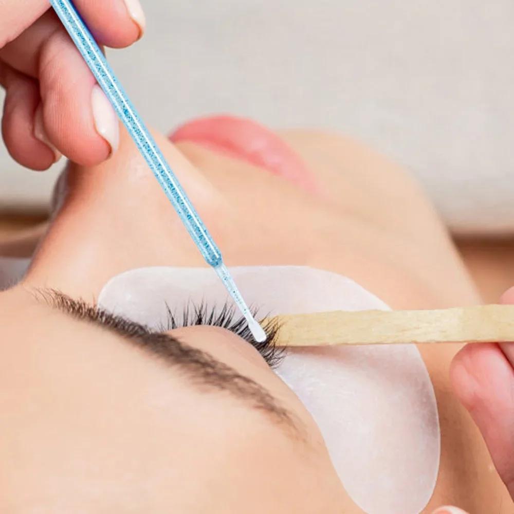 100 Pcs/bag Crystal Disposable MicroBrush Eyelashes Mascara Wands Applicator Makeup Tools