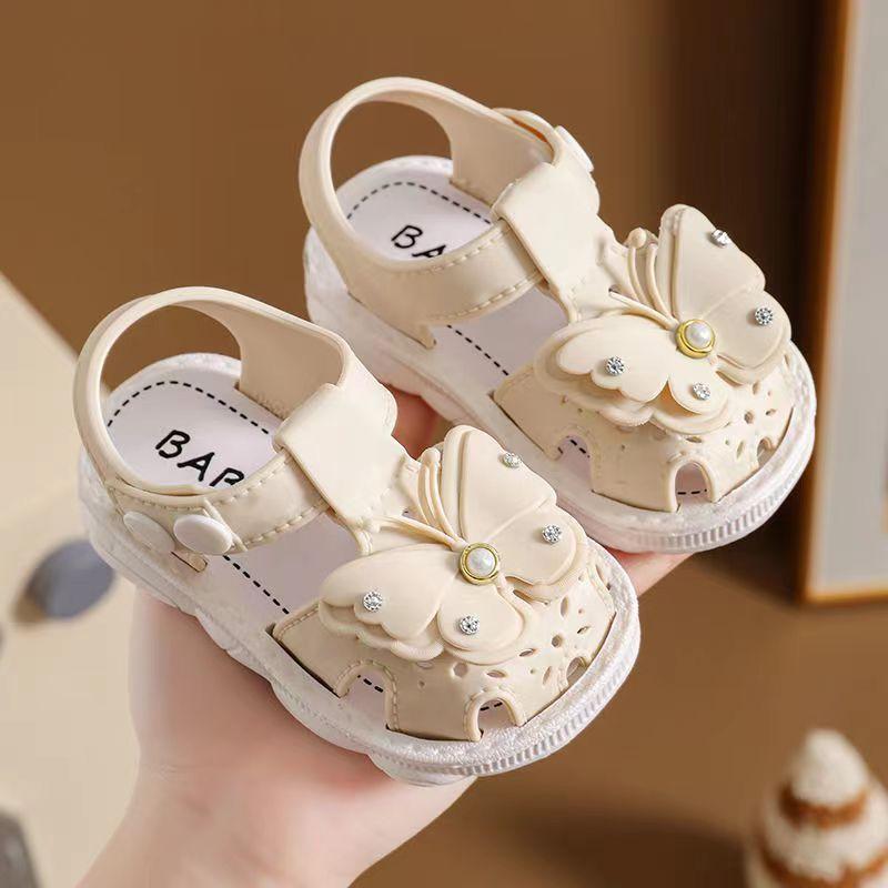 Girls' Sandals with Soft Soles Anti Slip Toe Caps Walking Shoes Children's Shoes