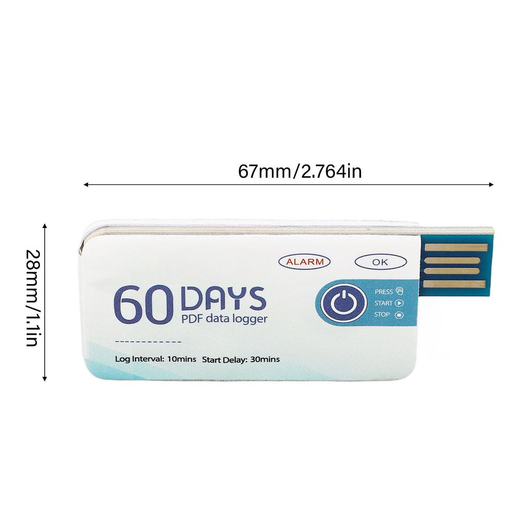 USB Temperature Data Recorder 10000 Groups Storage High Accuracy Disposable Portable Temperature Logger