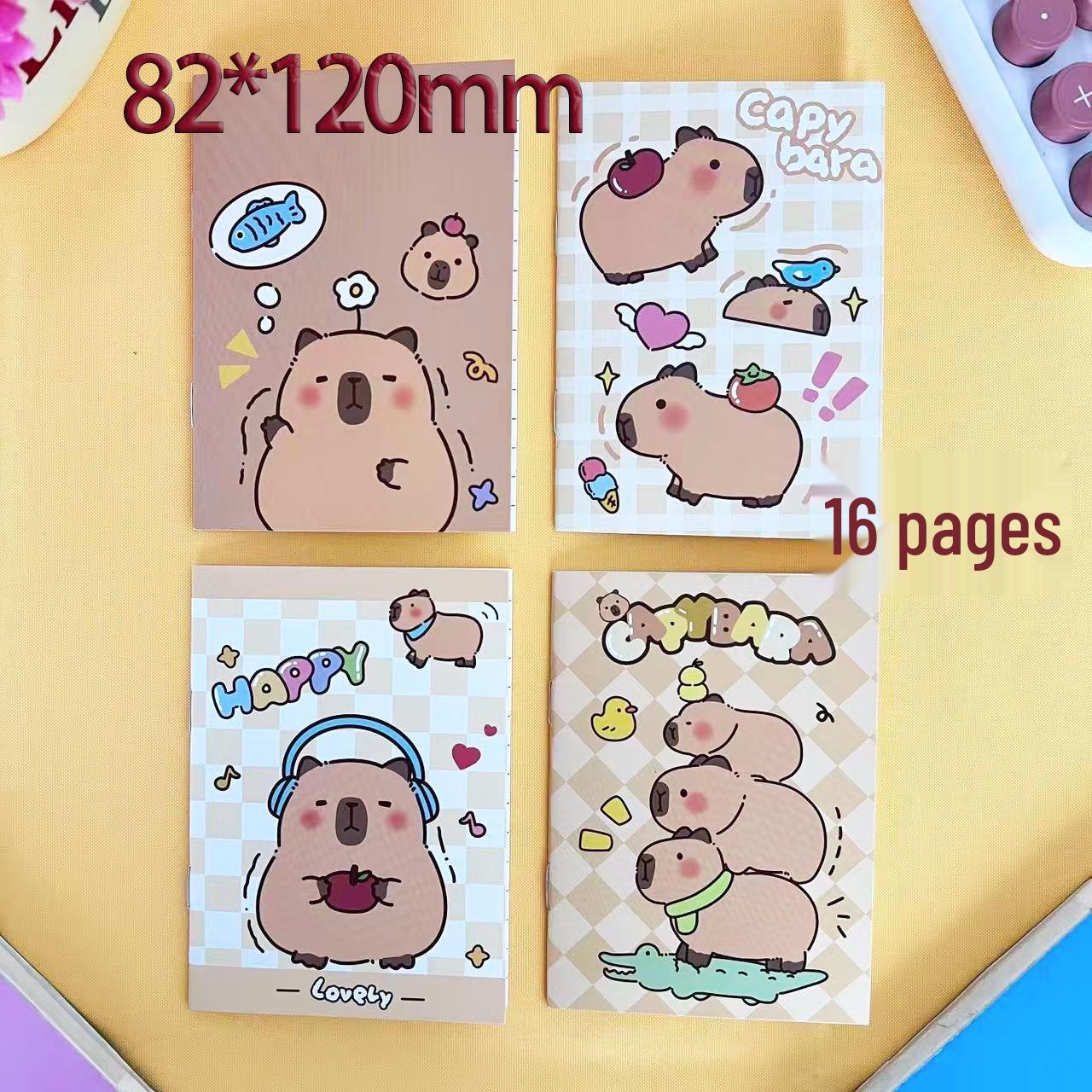 Capybara Cartoon Mini Pocket Notebook for Kids - Cute Back-to-School Supplies