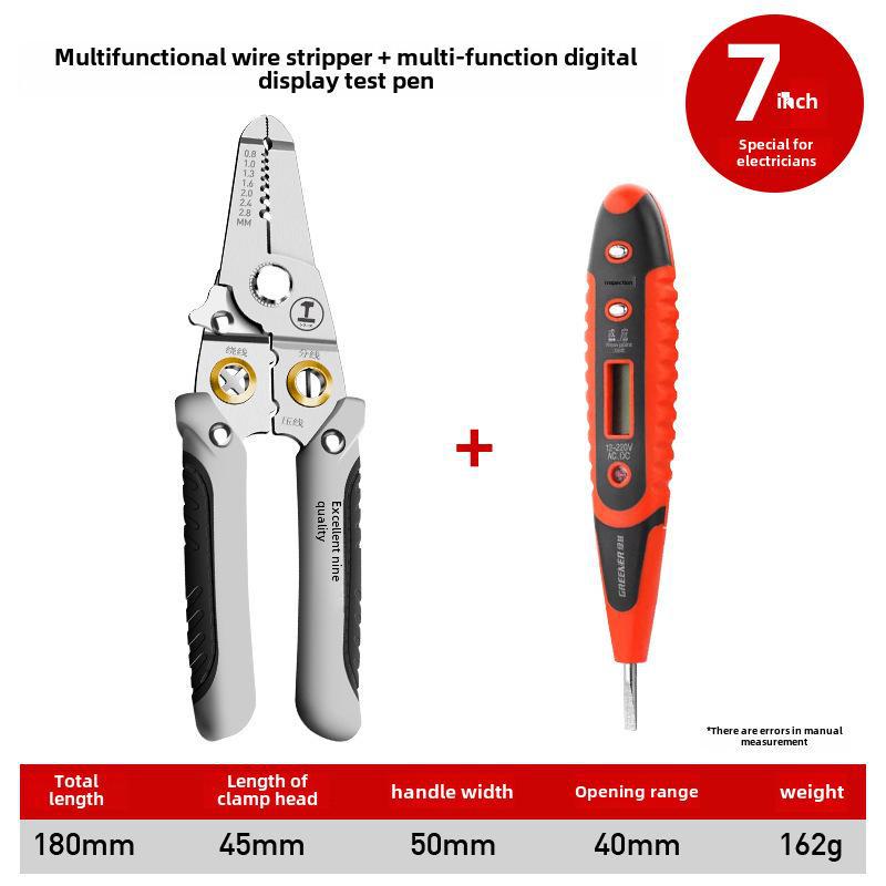 Green Forest Multi-Function Wire Stripping and Crimping Pliers – Industrial-Grade Electrician's Tool