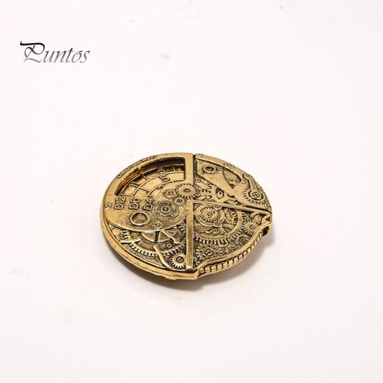 Rotary Number Gear Coin Dice Educational Dice Fidget Toy Portable Vintage Punk Alloy Dice Prop Adults Teens Kids Birthday Gift