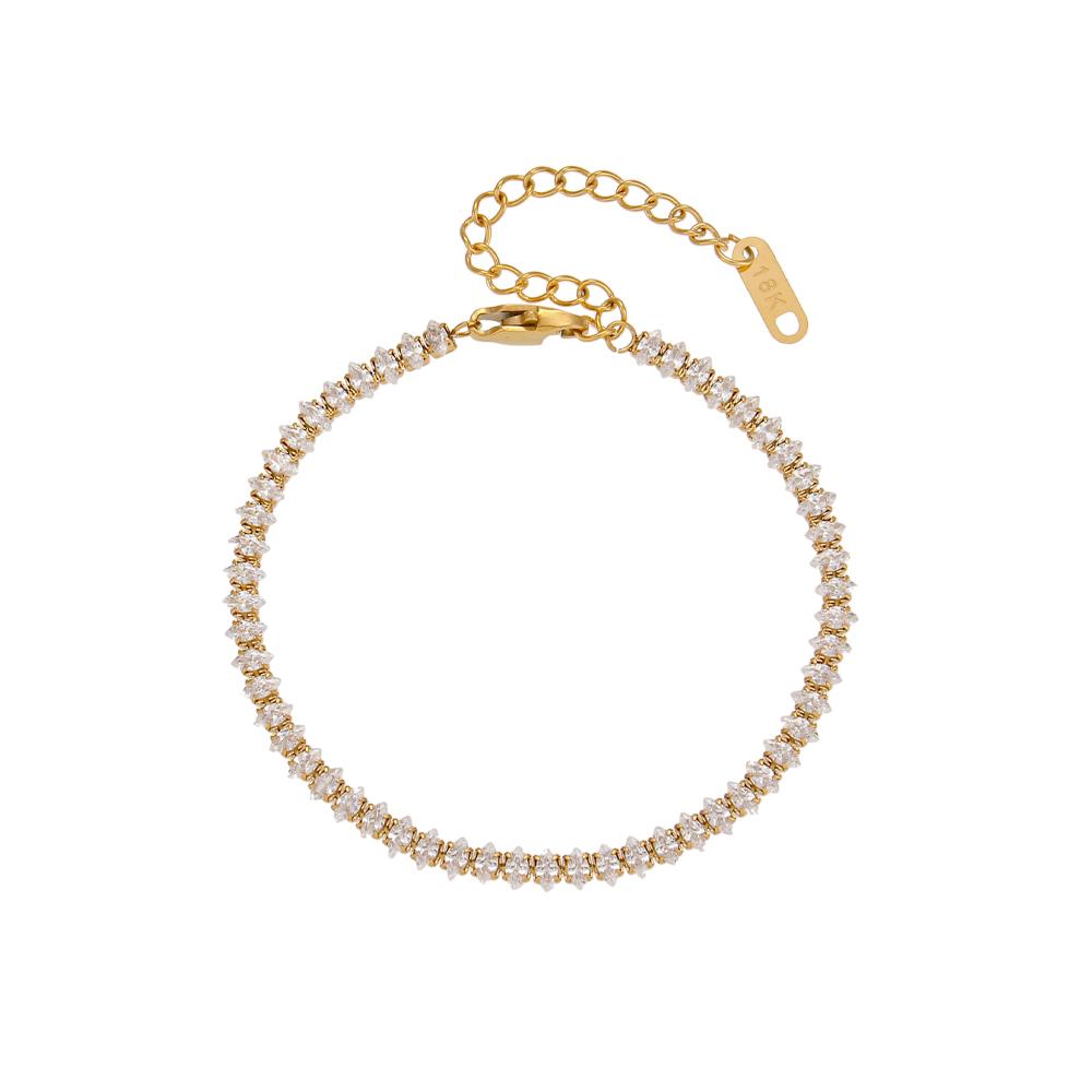 

MamacitaSlay 316L Stainless Steel AAA Zircon Bracelet Necklace 18K Gold Plated Waterproof Jewelry Set Women s Luxury Jewelry