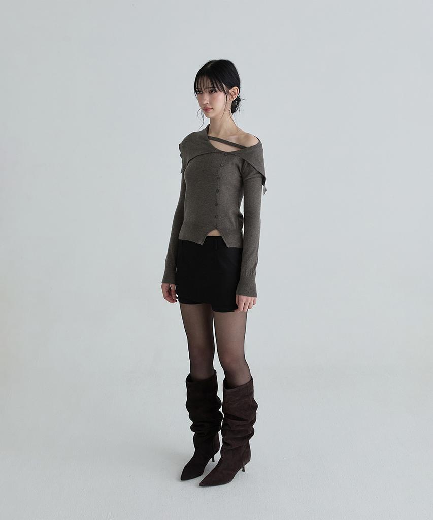 NOT YOUR ROSE Sailor Strap Knit (Charcoal)