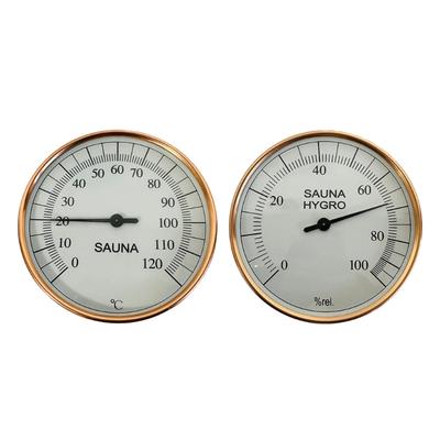 Wall Mounted Sauna Room Hygrometer With Oversized Dials Easy To Read Display Heat Resistant ABS Metal Thermometers