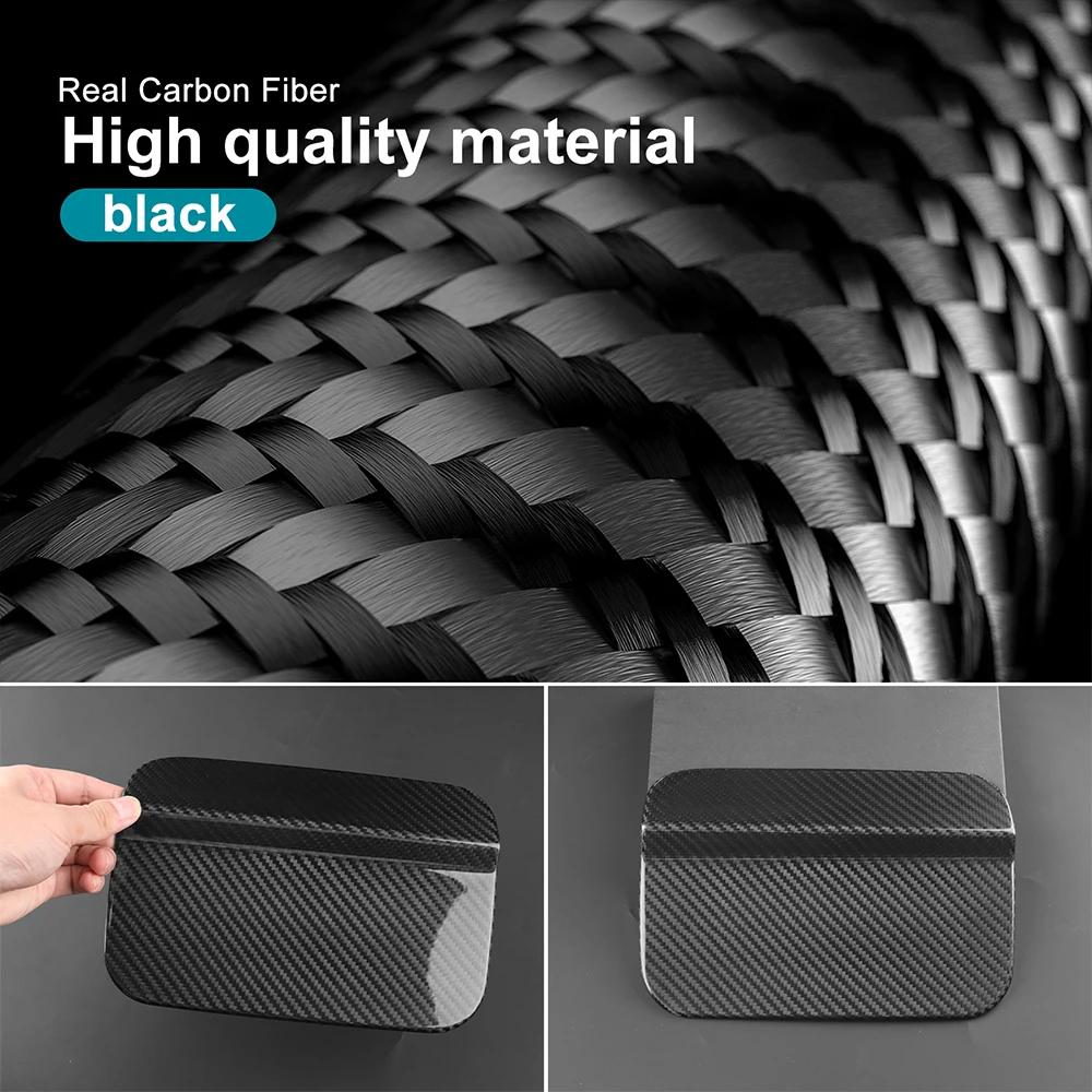 For SEAT Leon MK3 2013 2014 2015 2016 2017 2018 2019 2020 Car Hard Dry Carbon Fiber Sticker Fuel Tank Cap Trim LHD RHD