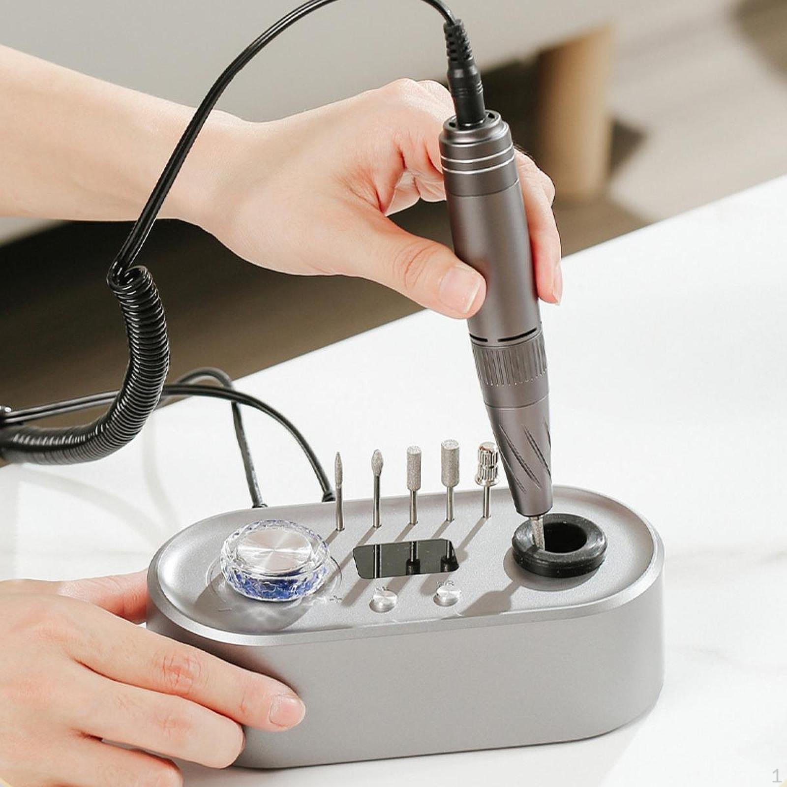 

Портативна пилка для нігтів Тиха шліфувальна машинка Манікюрний інструмент для різьблення Шліфування Фрезерування Білий сірий колір