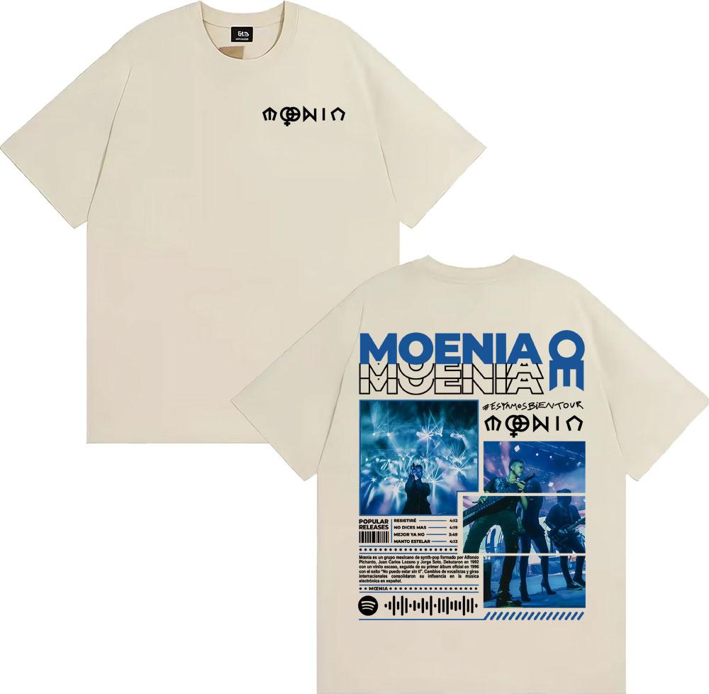 Singer Moenia Esyamos Bien Tour Merch T Shirts Men Women High Street Hip Hop Rock T-shirt Casual European Size Oversized T Shirt