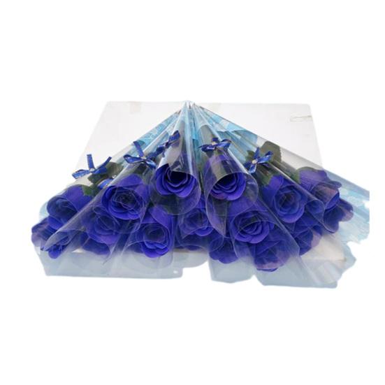 Creative 10 Pcs Single Stem Artificial Rose Soap Made Flowers Decoration Gift