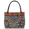Fashion Embroidery Women Small Handbags National Floral Embroidered Lady Top-handle Bags Single-layer Beading Falp Carrier