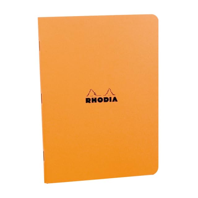 Rhodia Stapled Notebook Tone Blue x cm Stapled Notebook x 21 cm with 5mm Orange Cover cf119184bl Cover/Earth 15.3 21.8 (14.6 Grid) Water-Repellent