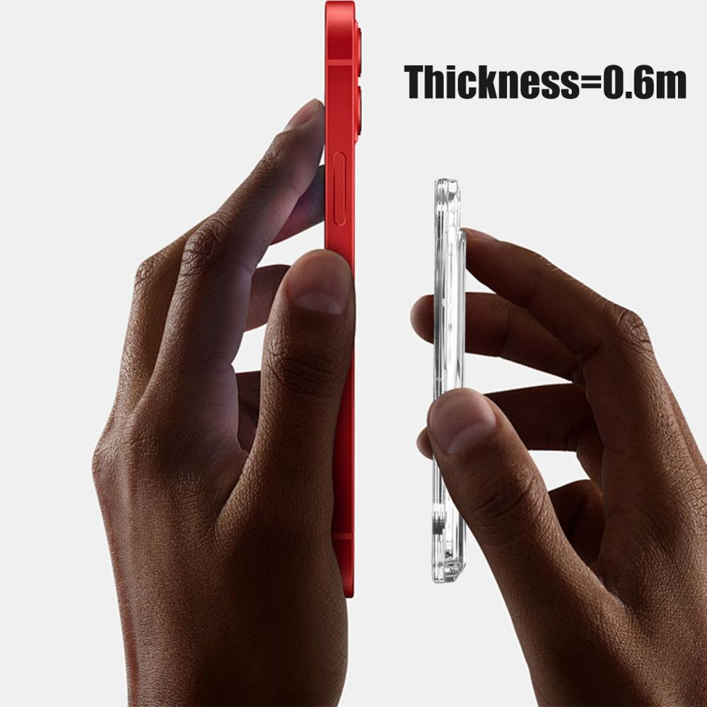 Transparent für MagSafe Geldbörse Magnetischer Kartenhalter Geldbörsenhülle für IPhone/Huawei/Xiaomi/Samsung Magnetischer Ständer Steckplatz Kartenhalter