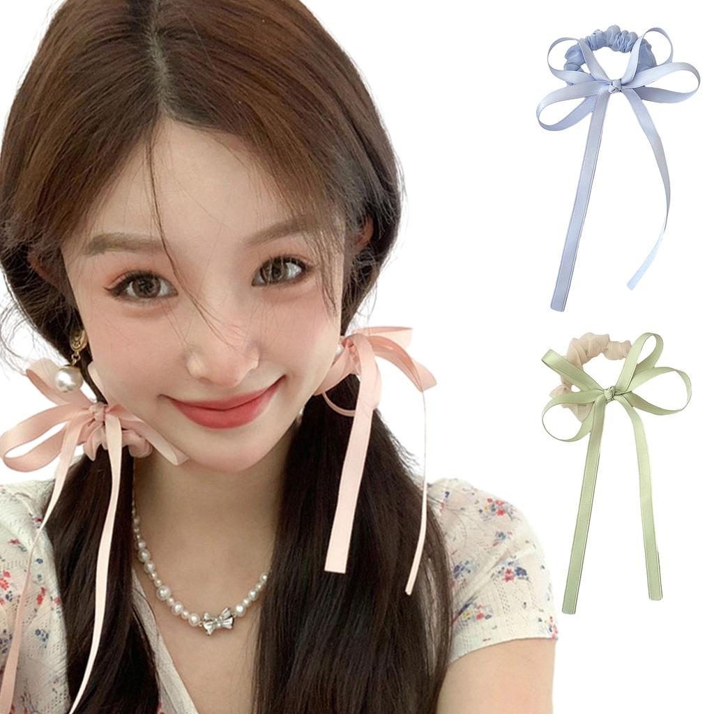 Princess Balletcore Bow Hair Tie Bowknot Ponytail Holder Enchanting Y2K Style Bowknot Hair Tie Hair Rope