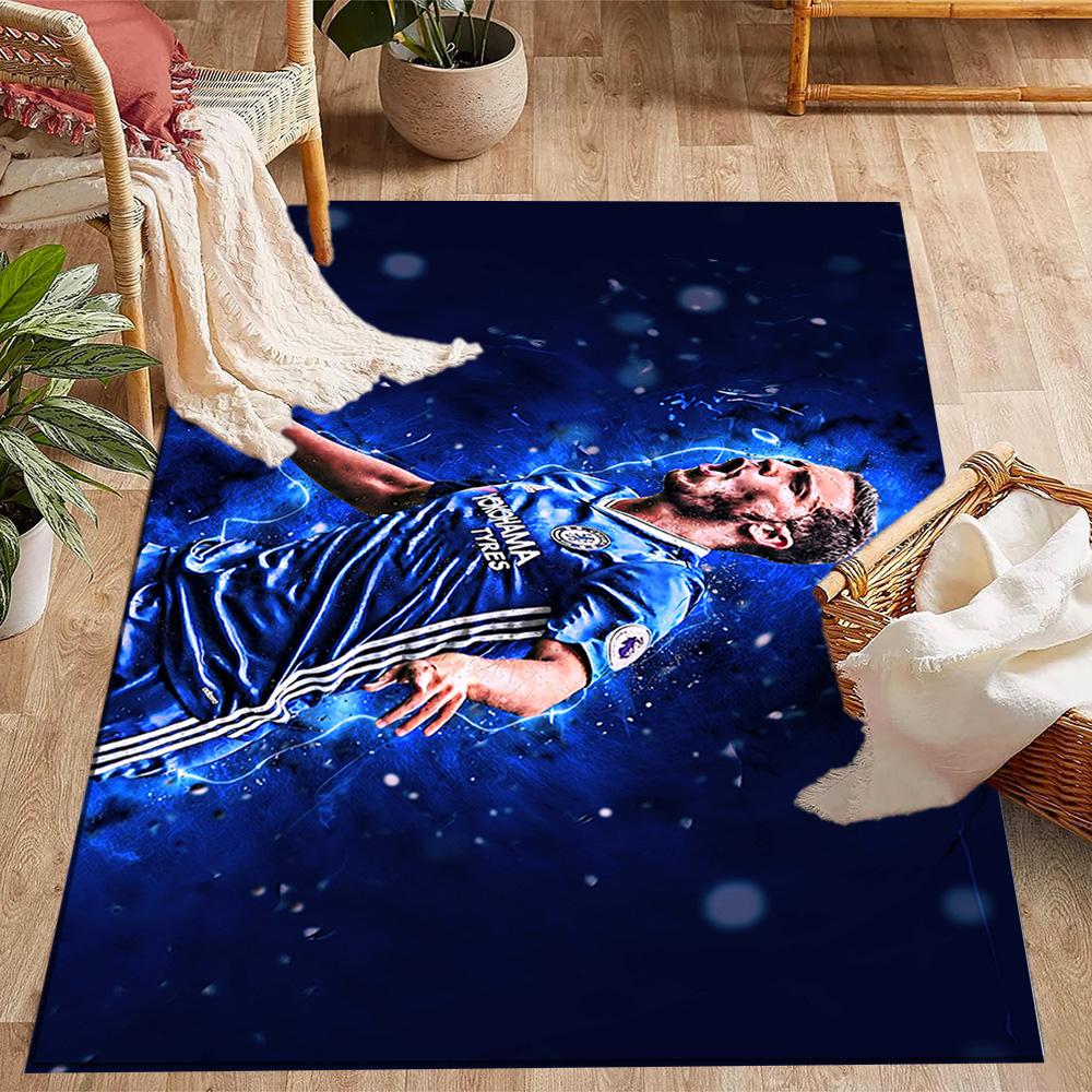Blue Energy Soccer Player Area Rug Design for Outdoor Bedrooms Decorate room Dining Room Antislip Carpet Anime Office Decor Spiritual Gift