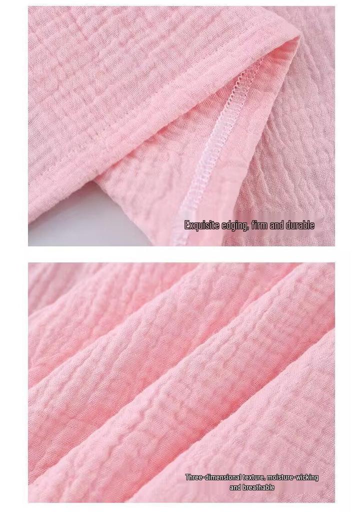 Unisex Quick-Dry Pure Cotton Gauze Bath Towel & Wearable Bathrobe