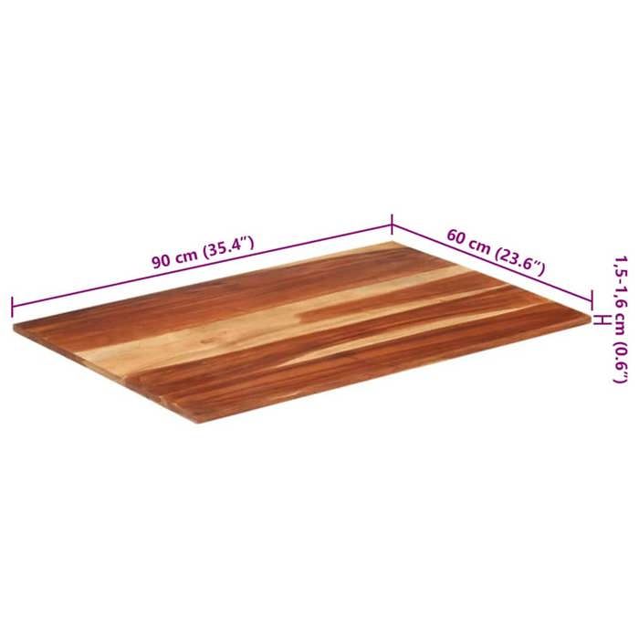 VidaXL Table Top Solid Wood 15-16 Mm 60x90 Cm