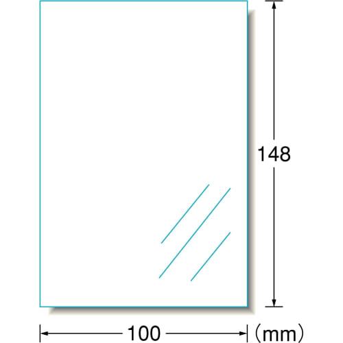 A-One Label Sticker Water Resistant Glossy Film Transparent Postcard Size Uncut 4 Sheets 29394