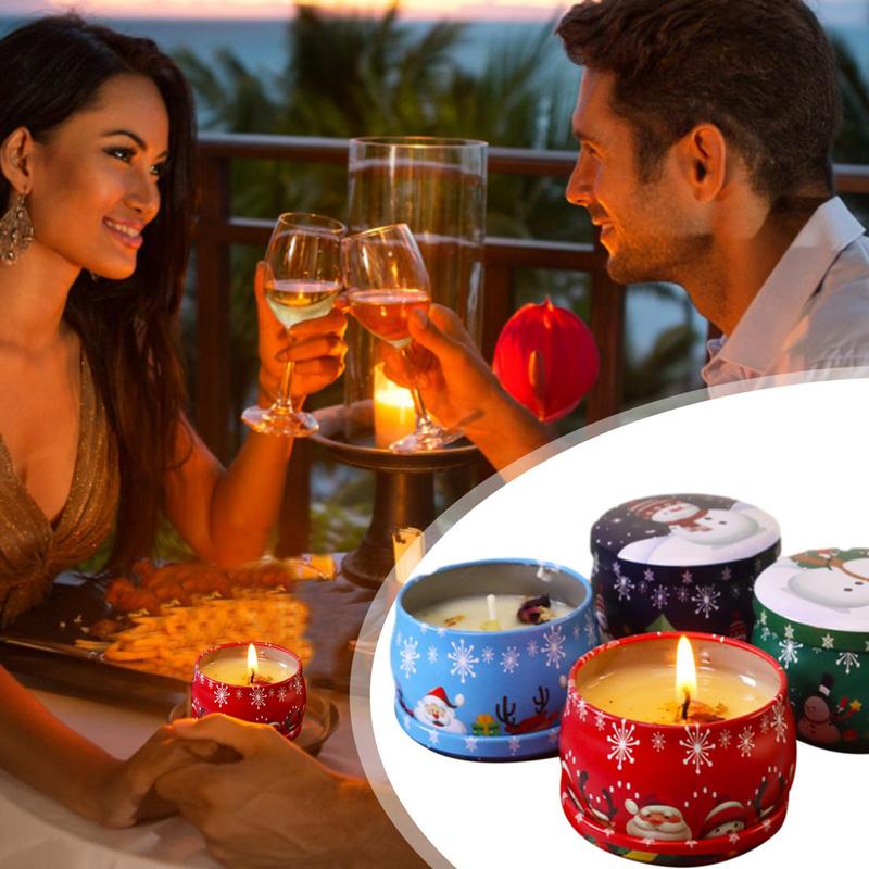 Christmas Candles Gift Set Set Of 4 Natural Scented Candles For Home Long Lasting Soy Candles Gifts For Women Birthday Candles