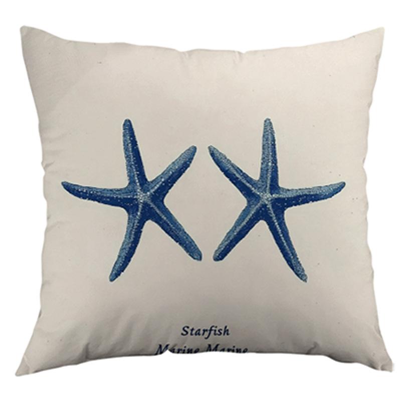 New Pillowcase Ocean Series Seahorse Coral Pattern Pillow Office Pillow Pillowcase