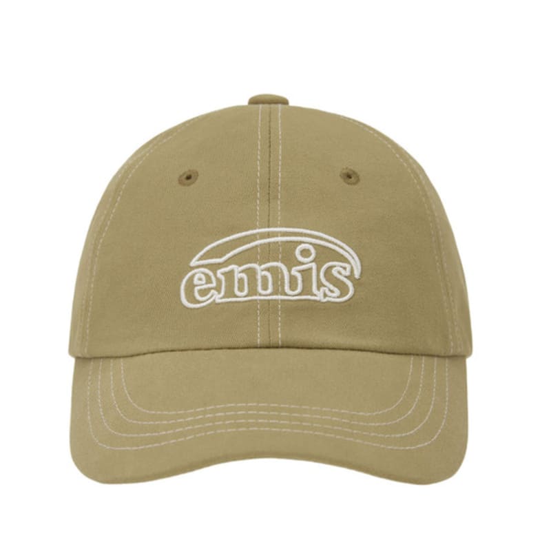 

EMIS WHITE STITCH BALL CAP-KHAKI BEIGE KHAKI BEIGE