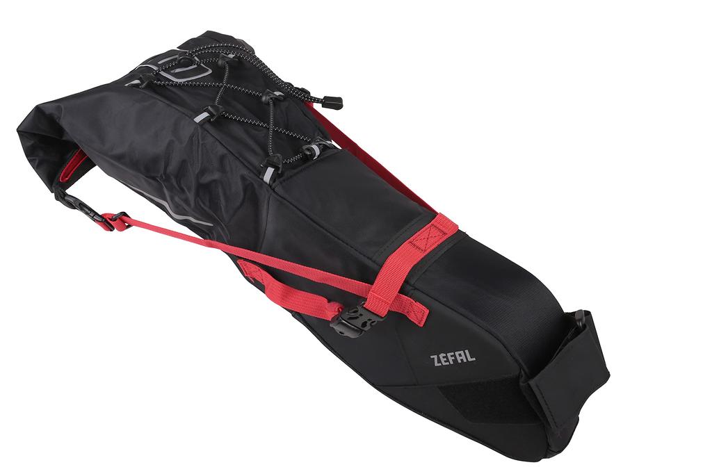 Zefal Z Adventure R11 Waterproof Bicycle 7001 Saddlebag, Black-Red, 11L,