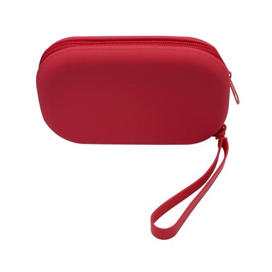 Oval Silicone Makeup Bag Waterproof Portable Storage Bag Zippered Travel Cosmetic Pouch for Toiletry Lipsticks Keys Jewelry