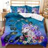 Cartoon Unicorn Floral Duvet Cover Set Magical Animals Pattern Boys Girls Bedding Sets Queen/King 1 Duvet Cover 2 Pillowcases