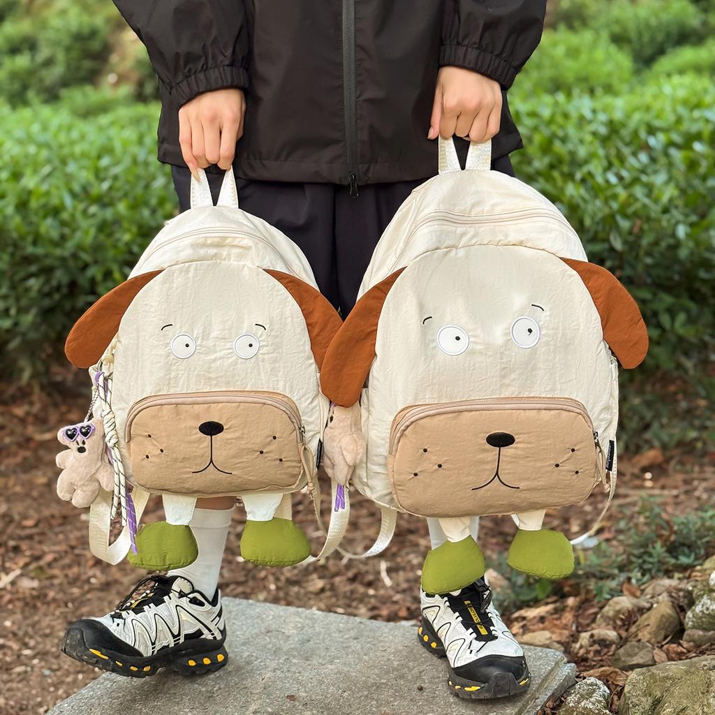 Schoolbag creative puppy styling schoolbag trendy new Korean high-value women's backpack large-capacity cartoon backpack