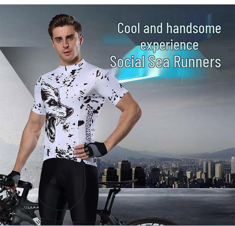XINTOWN Men's Summer Cycling Jersey and Bib Shorts Set