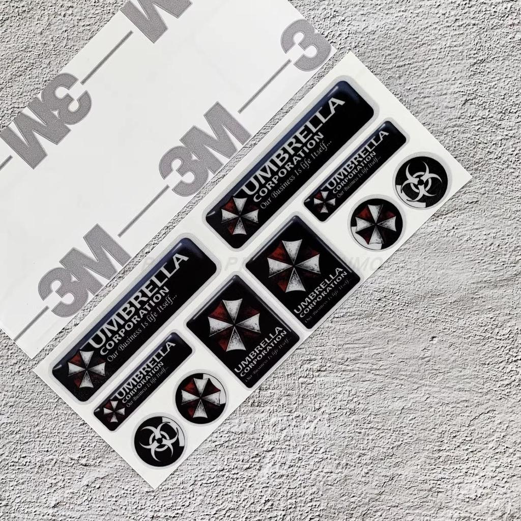 Наклейка на мотоцикл/автомобіль Resident Evil Umbrella: Водонепроникна та міцна наклейка