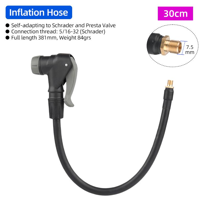 Bicycle 20/30/50cm AV/FV Pump Extension Adaptor MTB Road Bike Schrader or Presta Air Pump Tire Inflator Copper Nozzle Connector