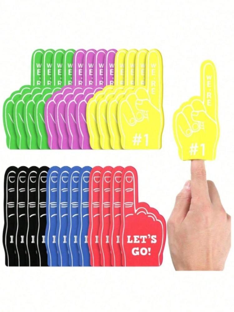 3pcs Random Sports Foam Finger Mini Foam Hand Suitable for Basketball Football Cheerleading Sports Party Tournament Game Party