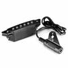 85 Black 6-Hole Soundhole Pickup with Active Power Strap and Endpin Jack for Acoustic Guitar