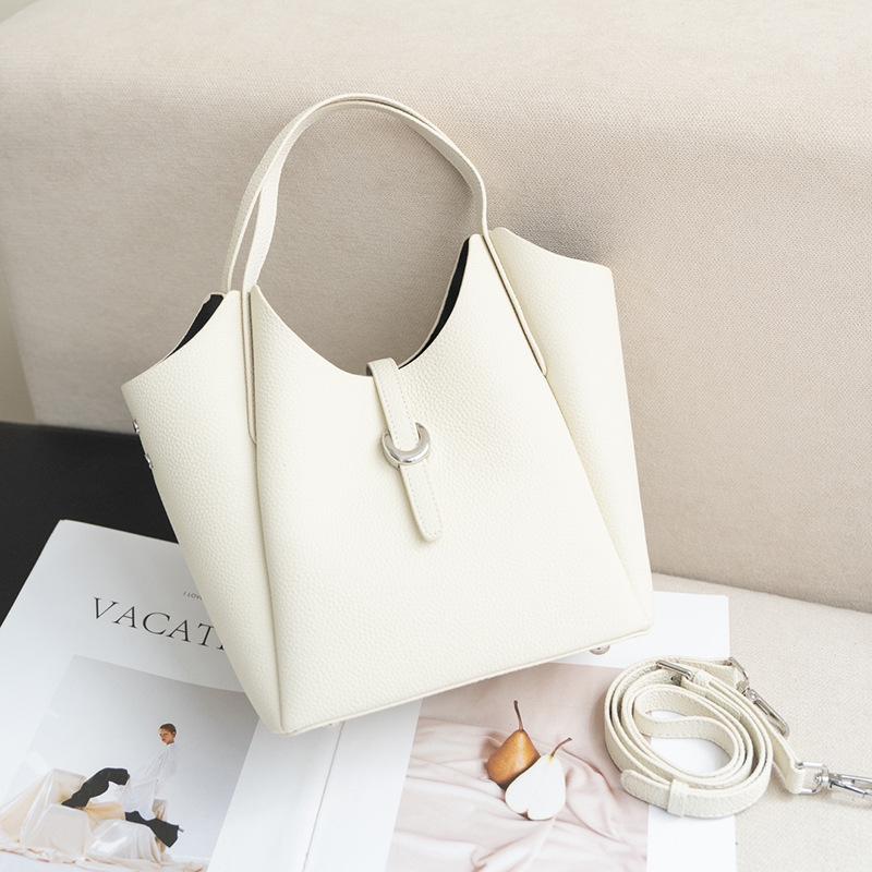 

Новые кожаные женские сумки весна-лето, повседневные портативные сумки-тоут, модные ветряные колокольчики, сумки-корзинки для овощей через плечо белый