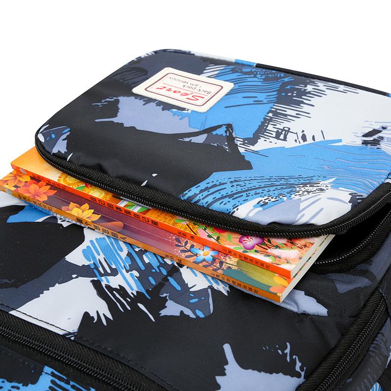 Large Capacity School Bag Backpack Set Male Female Student Three-Piece Backpack