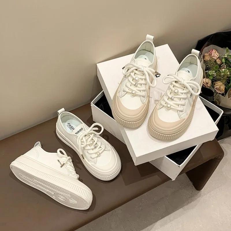 Fashion 2024 New White Sneakers for Women Summer Chunky Platform Women's Designer Shoes Fashion Thick Bottom Pu Sneakers Woman