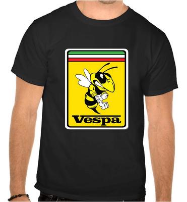 Vespa Roller Logo SCHWARZes T-Shirt - 1092-