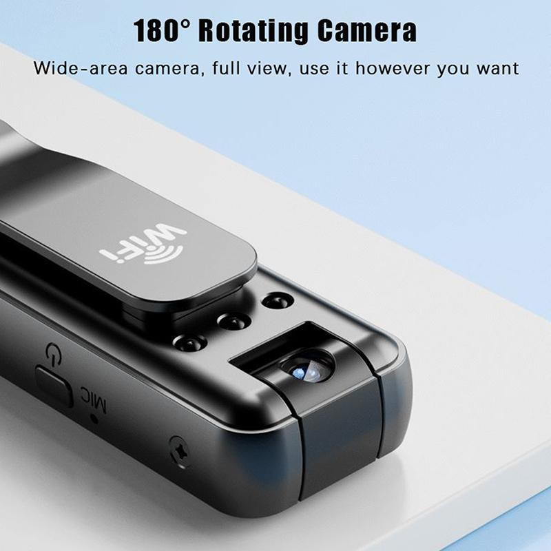 1 Sada 180° Otočná čočka Venkovní sportovní kamera HD Wifi kamera Digitální video Mini kapesní Záznamník pro orgány činné v trestním řízení