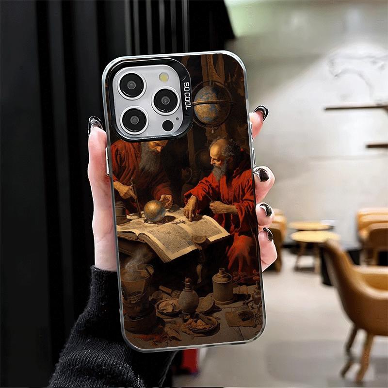 Renaissance Ästhetik Kunst Malerei Weiche Handyhülle für iPhone 15 16 17 Pro Max 17Air 16E 14 Plus 13 12 Mini Stoßfeste Hülle Ba