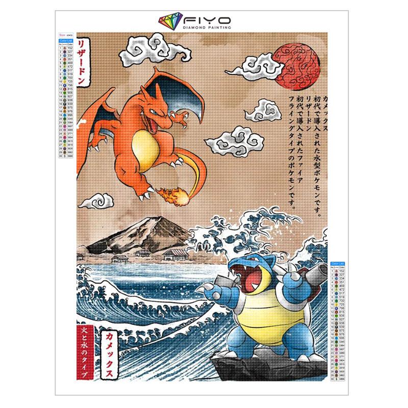 

Японское аниме-комикс «Большая волна», алмазная живопись, настенный художественный декор, Алмазная вышивка, мозаика, декор для детской комнаты, куадрос, постеры Round Drill 25x35cm