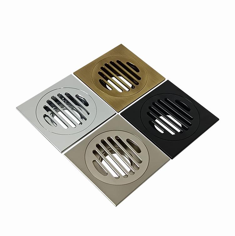 Brass Floor Drain and Removable Filter Insert Ceramic Tile Floor Drain Gold Color Box ISO Modern Washroom Strainer 3 Years