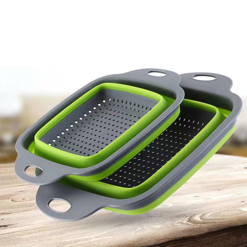 Square Folding Drain Basket, Leaking Basket, Fruit Basket, Vegetable Washing Basket, Home Fruit Basket
