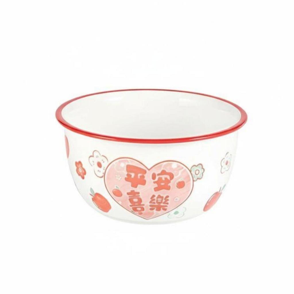 Red Festive Ceramic Dinnerware Set, Chinese Bowls Plates Chopsticks, Wedding