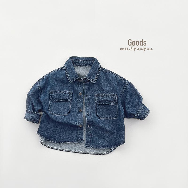 2025 Spring Collection: Boys' Denim Shirts, Girls' Casual Tops, and Stylish Coats for Kids