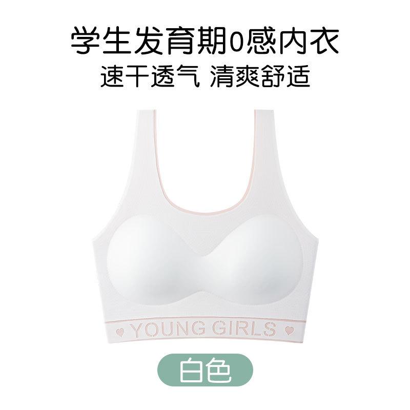 Development Period Tube Top Girls Underwear Seamless Middle and High School Students Chest Wrapping Breathable Thin Fixed Girls Vest Bra