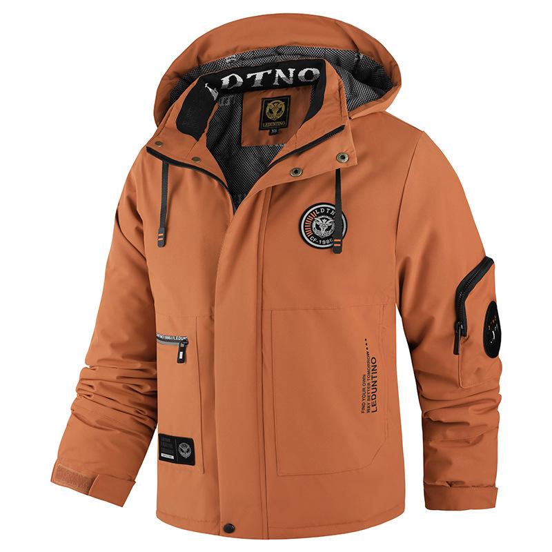 Men's Winter Coat With Multiple Pockets Windproof Thick Parka Jacket Warm Cargo Military Jackets Work Coat with Hooded Thermal Outerwear for Men