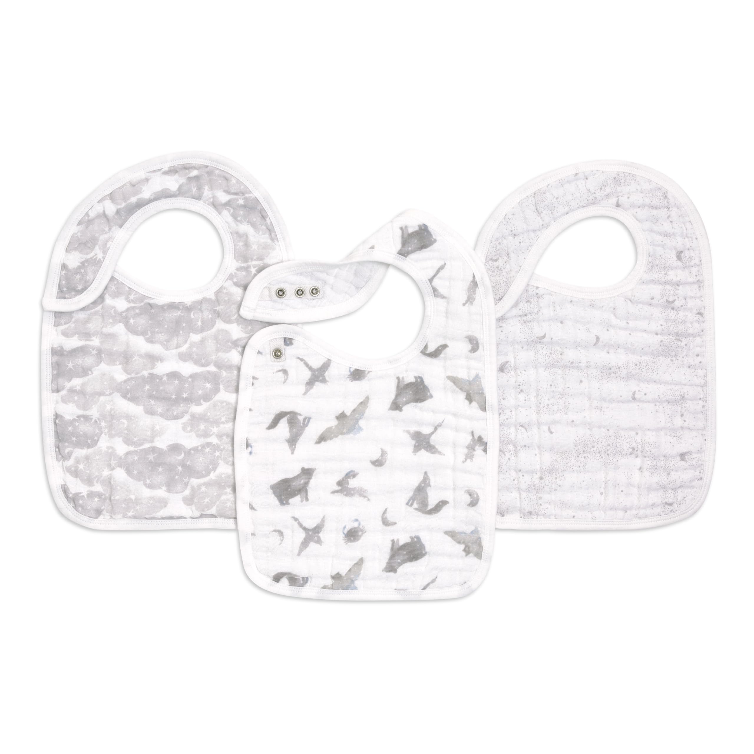 

aden anais Map the Stars Organic Cotton Large Snap Baby Feeding Baby BBADABASNO30004 & Bib, Size, Closure, Bib, Gift,