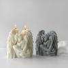 Practical Silicone Craft Mold Accessory for Candle Mothers Child Figure Sturdy Home Decoration Casting Tool Daily Use